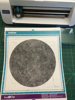 The Moon after being cutout by the ScanN'Cut